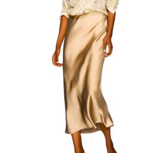 NWT SATIN EFFECT SLIP MAXI SKIRT, S